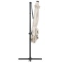 Sombrilla voladiza con luces LED y poste acero arena 250x250 cm de vidaXL, Sombrillas - Ref: Foro24-46992, Precio: 121,86 €, ...