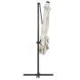 Sombrilla voladiza con luces LED y poste acero arena 250x250 cm de vidaXL, Sombrillas - Ref: Foro24-46992, Precio: 98,84 €, D...