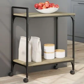 Küchenwagen aus Eichenholz Sonoma 60,5x31x72,5cm von , Küchen- und Speisewagen - Ref: Foro24-842367, Preis: 43,83 €, Rabatt: %