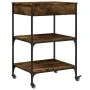Carrito de cocina madera ingeniería roble ahumado 60x48x89,5 cm by , Kitchen and dining carts - Ref: Foro24-842373, Price: 80...