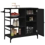 Carrito de cocina madera de ingeniería negro 87,5x38,5x84,5 cm de , Carros de cocina y comedor - Ref: Foro24-842386, Precio: ...