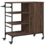 Carrito de cocina de madera marrón roble 87,5x38,5x84,5 cm de , Carros de cocina y comedor - Ref: Foro24-842390, Precio: 100,...