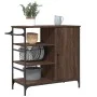Carrito de cocina de madera marrón roble 87,5x38,5x84,5 cm de , Carros de cocina y comedor - Ref: Foro24-842390, Precio: 100,...