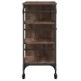 Carrito de cocina de madera marrón roble 87,5x38,5x84,5 cm de , Carros de cocina y comedor - Ref: Foro24-842390, Precio: 100,...