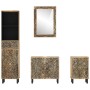 Conjunto de muebles de baño 4 piezas madera maciza de mango de , Muebles de baño - Ref: Foro24-3206315, Precio: 546,12 €, Des...