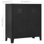 Baúl de almacenaje industrial acero negro 90x40x100 cm de vidaXL, Baúles de almacenamiento - Ref: Foro24-145356, Precio: 149,...