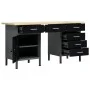 Black steel workbench 160x60x85 cm by vidaXL, Work tables - Ref: Foro24-145347, Price: 410,12 €, Discount: %