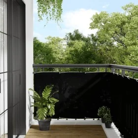 Pantalla de balcón 100% poliéster Oxford negro 90x1000 cm by , Umbrellas - Ref: Foro24-4000370, Price: 40,37 €, Discount: %
