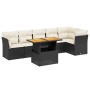 Set de comedor de jardín 7 pzas y cojines ratán sintético negro de , Conjuntos de jardín - Ref: Foro24-3270839, Precio: 430,4...