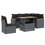 Set de sofás de jardín 6 piezas y cojines ratán sintético negro de , Conjuntos de jardín - Ref: Foro24-3273078, Precio: 420,1...