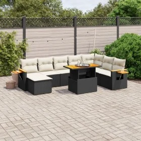 Set de sofás de jardín 8 piezas y cojines ratán sintético negro de , Conjuntos de jardín - Ref: Foro24-3273632, Precio: 513,7...