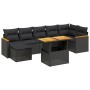 Set de sofás de jardín 8 piezas y cojines ratán sintético negro de , Conjuntos de jardín - Ref: Foro24-3273183, Precio: 521,1...