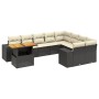 Set de sofás de jardín 10 pzas cojines ratán sintético negro de , Conjuntos de jardín - Ref: Foro24-3272799, Precio: 599,30 €...