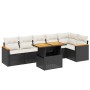 Set de comedor de jardín 7 pzas y cojines ratán sintético negro de , Conjuntos de jardín - Ref: Foro24-3273086, Precio: 422,6...