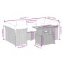 Set de comedor de jardín 7 pzas y cojines ratán sintético negro de , Conjuntos de jardín - Ref: Foro24-3270684, Precio: 480,2...