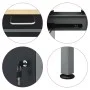 Black steel workbench 160x60x85 cm by vidaXL, Work tables - Ref: Foro24-145347, Price: 410,12 €, Discount: %
