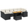 Set de sofás de jardín 8 piezas y cojines ratán sintético negro de , Conjuntos de jardín - Ref: Foro24-3272547, Precio: 516,0...