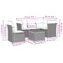 Set de muebles de jardín 6 pzas y cojines ratán sintético gris de , Conjuntos de jardín - Ref: Foro24-3255976, Precio: 359,58...