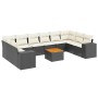 Set de sofás de jardín 11 pzas y cojines ratán sintético negro de , Conjuntos de jardín - Ref: Foro24-3257946, Precio: 641,36...