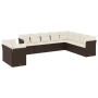 Set de sofás de jardín 10 pzas y cojines ratán sintético marrón de , Conjuntos de jardín - Ref: Foro24-3249702, Precio: 679,3...