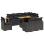 Set de sofás de jardín 8 piezas y cojines ratán sintético negro de , Conjuntos de jardín - Ref: Foro24-3273611, Precio: 615,3...