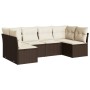 Set sofás de jardín 6 piezas y cojines ratán sintético marrón de , Conjuntos de jardín - Ref: Foro24-3249232, Precio: 396,65 ...