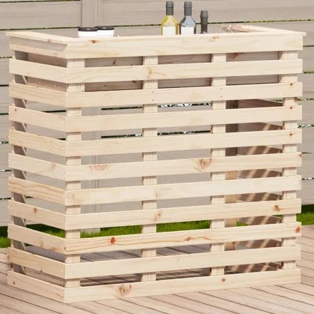 Mesa alta bar de jardín madera maciza de pino 113,5x50x103 cm de , Mesas de jardín - Ref: Foro24-832530, Precio: 143,39 €, De...