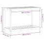 Mesa de plantación con estante madera maciza pino 108x50x75 cm de , Soportes para macetas - Ref: Foro24-832402, Precio: 90,11...