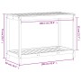 Mesa de plantación con estante madera maciza pino 108x50x75 cm de , Soportes para macetas - Ref: Foro24-832402, Precio: 94,16...