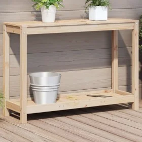 Mesa de plantación con estante madera maciza pino 108x35x75 cm by , Pot stands - Ref: Foro24-832392, Price: 67,45 €, Discount: %