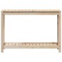 Mesa de plantación con estante madera maciza pino 108x35x75 cm de , Soportes para macetas - Ref: Foro24-832392, Precio: 71,93...