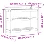 Mesa de plantación con estantes madera Douglas 108x45x86,5 cm de , Soportes para macetas - Ref: Foro24-832440, Precio: 121,93...
