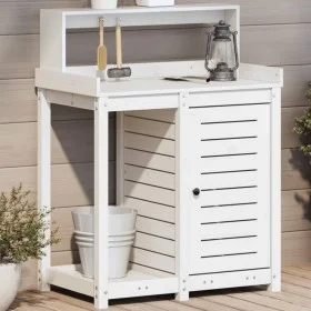 Mesa plantación con estantes madera pino blanco 82,5x50x109,5cm by , Pot stands - Ref: Foro24-832423, Price: 179,29 €, Discou...
