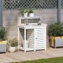 Mesa plantación con estantes madera pino blanco 82,5x50x109,5cm by , Pot stands - Ref: Foro24-832423, Price: 179,29 €, Discou...