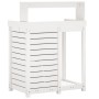 Mesa plantación con estantes madera pino blanco 82,5x50x109,5cm de , Soportes para macetas - Ref: Foro24-832423, Precio: 181,...