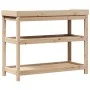 Mesa de plantación con estantes madera pino 108x45x86,5 cm de , Soportes para macetas - Ref: Foro24-832437, Precio: 110,57 €,...