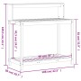 Mesa plantación con estantes madera pino marrón 108x50x109,5 cm de , Soportes para macetas - Ref: Foro24-844634, Precio: 125,...