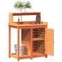 Mesa plantación con estantes madera pino marrón 82,5x50x109,5cm de , Soportes para macetas - Ref: Foro24-844636, Precio: 149,...