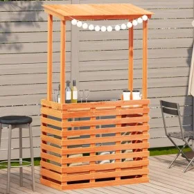 Mesa alta bar de jardín madera maciza marrón 112,5x57x195,5 cm de , Mesas de jardín - Ref: Foro24-844641, Precio: 192,38 €, D...