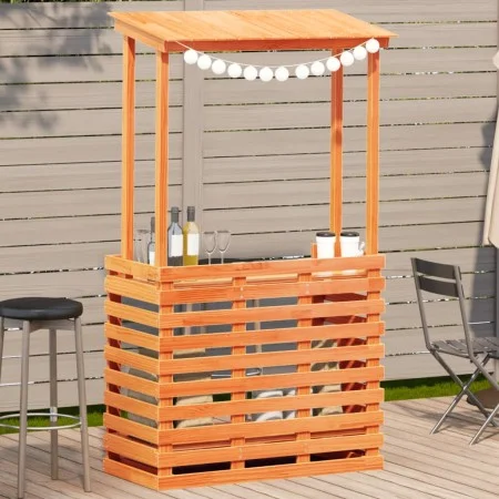 Mesa alta bar de jardín madera maciza marrón 112,5x57x195,5 cm de , Mesas de jardín - Ref: Foro24-844641, Precio: 192,38 €, D...