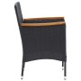 Juego muebles jardín 5 pzas con cojines ratán sintético negro de , Conjuntos de jardín - Ref: Foro24-3095017, Precio: 405,80 ...