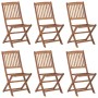 Sillas de jardín plegables 6 uds y cojines madera maciza acacia de , Sillas de jardín - Ref: Foro24-3075018, Precio: 320,49 €...