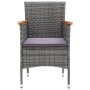 Juego muebles jardín 5 pzas con cojines ratán sintético gris de , Conjuntos de jardín - Ref: Foro24-3095029, Precio: 460,41 €...