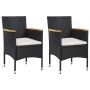 Juego muebles jardín 3 pzas con cojines ratán sintético negro de , Conjuntos de jardín - Ref: Foro24-3095015, Precio: 268,66 ...
