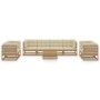Muebles de jardín 9 piezas con cojines de madera de pino maciza de , Conjuntos de jardín - Ref: Foro24-3076517, Precio: 1,00 ...