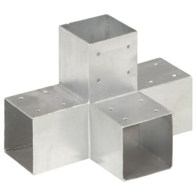 Conector de postes en forma de X metal galvanizado 91x91 mm de , Postes de cerca - Ref: Foro24-145475, Precio: 35,79 €, Descu...