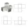 Galvanized metal X-shaped post connector 91x91 mm by , fence posts - Ref: Foro24-145475, Price: 31,06 €, Discount: %
