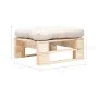 Otomana de palets de jardín con cojín arena madera natural de , Otomanas de exterior - Ref: Foro24-277473, Precio: 58,89 €, D...