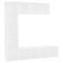 Mueble de TV y librería 3 piezas blanco 180x30x180 cm de , Librerías y estanterías - Ref: Foro24-278788, Precio: 172,17 €, De...