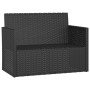 Banco de jardín con cojines ratán sintético negro 105 cm de , Bancos de jardín - Ref: Foro24-362318, Precio: 129,12 €, Descue...